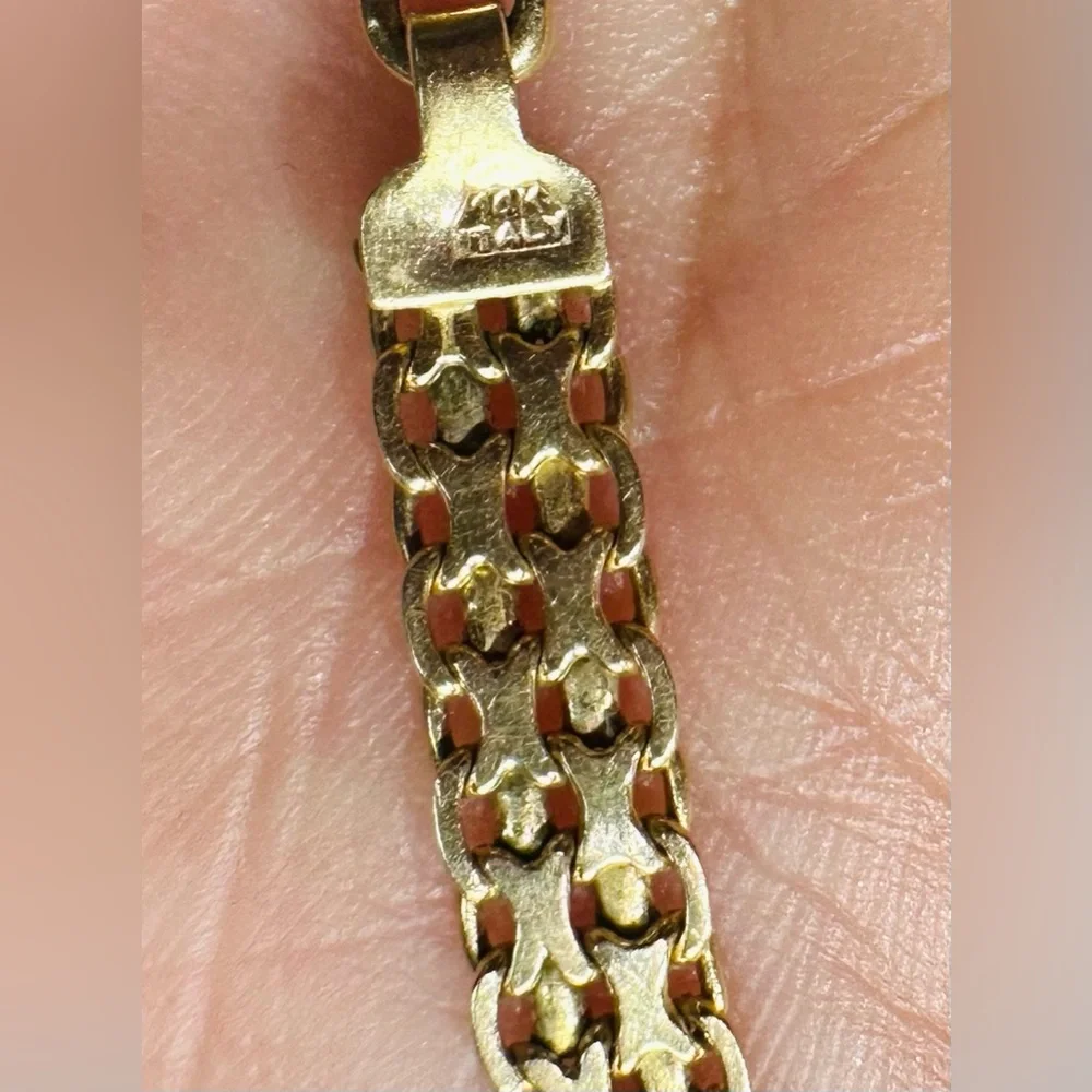Elegant Italian Gold Chain Bracelet 14k 6.3 g. - Picture 2 of 4